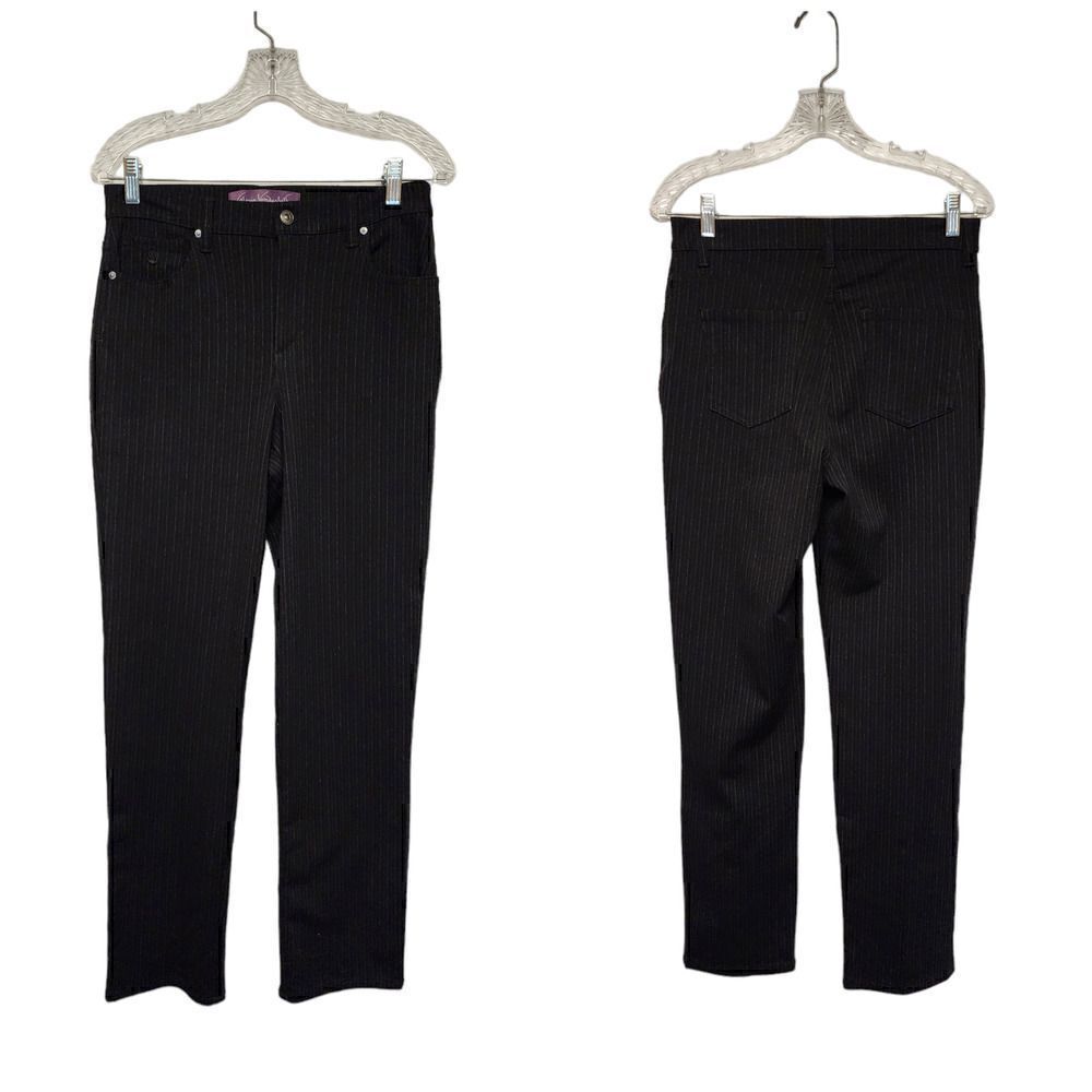 Gloria Vanderbilt Women's Striped Jeggings Slim Straight-Leg Size 8